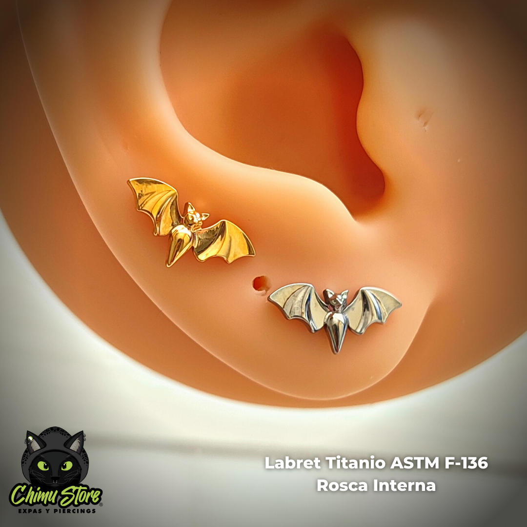 Labret Titanio ASTM F-136 - Murcielago (1,2mm;8mm) (16G)