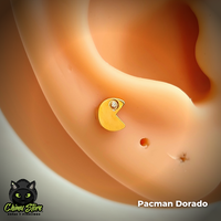 REP Labret Titanio ASTM F-136 - Pacman Zirconia (1,2mm;8mm) (16G)