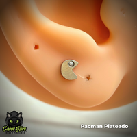 REP Labret Titanio ASTM F-136 - Pacman Zirconia (1,2mm;8mm) (16G)