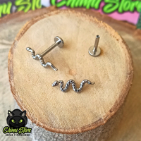 Labret Titanio ASTM F-136 - Serpiente (1,2mm;8mm) (16G)