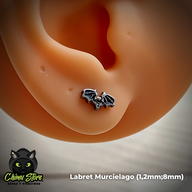 NEW Labret Rosca Interna Acero Inoxidable - Animales (1,2mm;8mm) (16G)