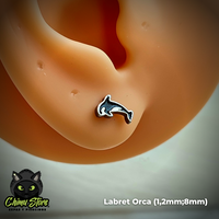 Labret Rosca Interna Acero Inoxidable - Animales (1,2mm;8mm) (16G)