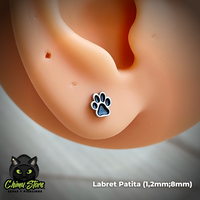 Labret Rosca Interna Acero Inoxidable - Animales (1,2mm;8mm) (16G)