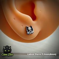 Labret Rosca Interna Acero Inoxidable - Animales (1,2mm;8mm) (16G)