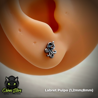 Labret Rosca Interna Acero Inoxidable - Animales (1,2mm;8mm) (16G)