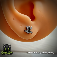 Labret Rosca Interna Acero Inoxidable - Animales (1,2mm;8mm) (16G)
