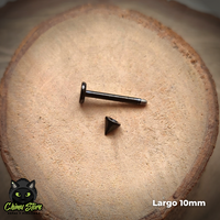 REP Labret Negro Titanio G23 - Puntas 3mm (4 Largos de Barra) (1,2mm) (16G)