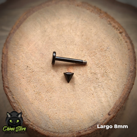 REP Labret Negro Titanio G23 - Puntas 3mm (4 Largos de Barra) (1,2mm) (16G)