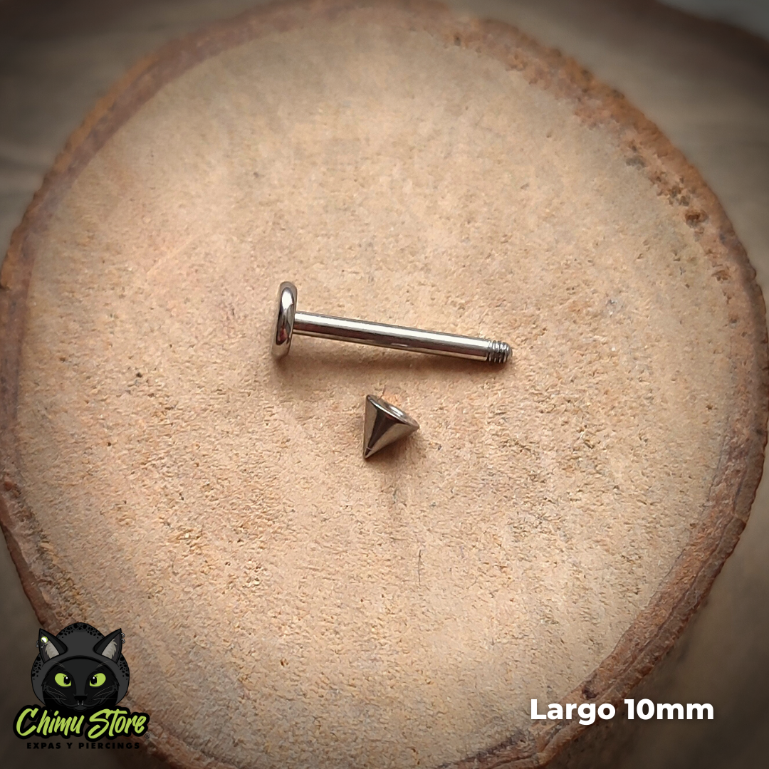 REP Labret Titanio G23 - Plateado Puntas 3mm (1,2mm) (16G)