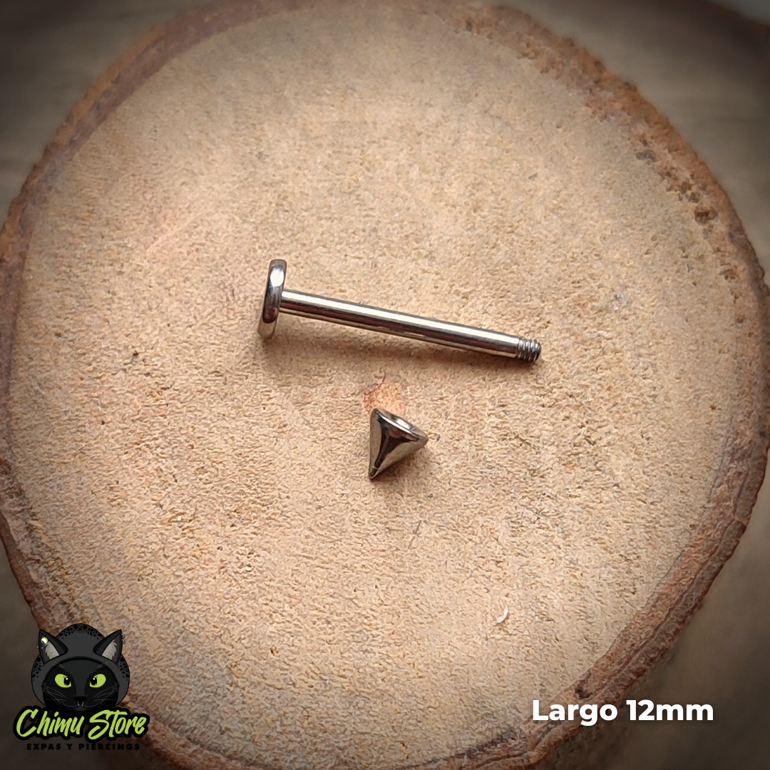 REP Labret Titanio G23 - Plateado Puntas 3mm (1,2mm) (16G)