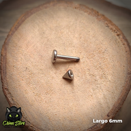 REP Labret Titanio G23 - Plateado Puntas 3mm (1,2mm) (16G)