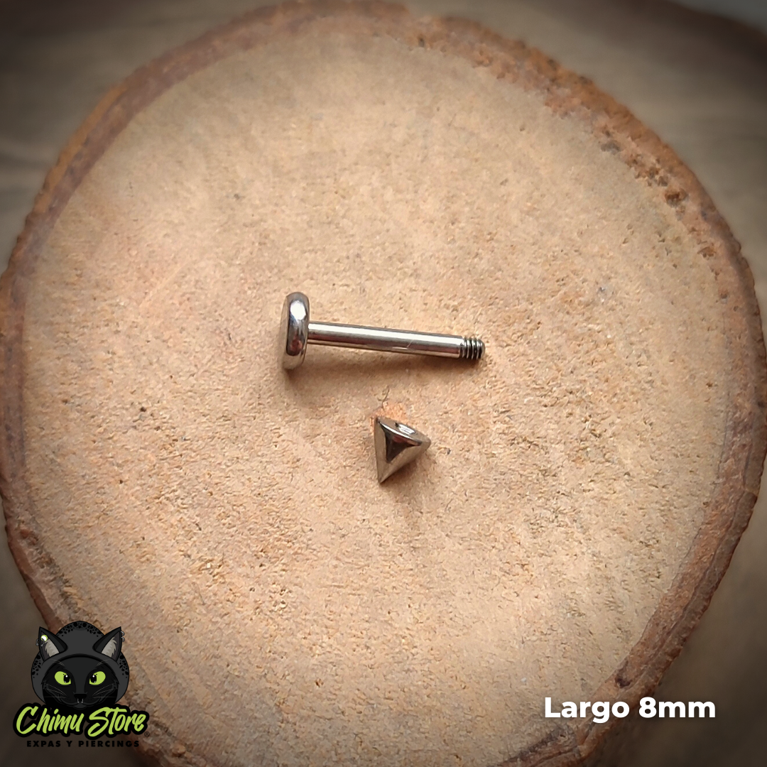 REP Labret Titanio G23 - Plateado Puntas 3mm (1,2mm) (16G)