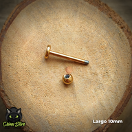 REP Labret Dorado Titanio G23 - Bolitas 3mm (5 Largos de Barra) (1,2mm) (16G)