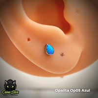Labret Titanio ASTM F-136 - Gotas (1,2mm;8mm) (16G)