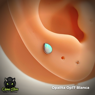 Labret Titanio ASTM F-136 - Gotas (1,2mm;8mm) (16G)