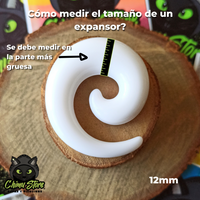 Expansores Acrílico - Espiral Blancos (1,6mm a 14mm)