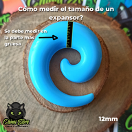 Expansores Acrílico - Espiral Celeste (1,6mm a 12mm)