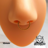 Argolla Clicker Titanio ASTM F-136 - Grabado Frontal (1,2mm) (16G)