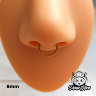 Argolla Clicker Titanio ASTM F-136 - Grabado Frontal (1,2mm) (16G)
