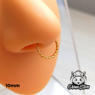 Argolla Clicker Titanio ASTM F-136 - Grabado Frontal (1,2mm) (16G)