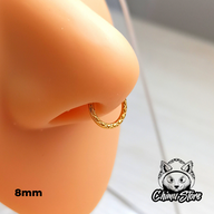 Argolla Clicker Titanio ASTM F-136 - Grabado Frontal (1,2mm) (16G)