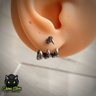 REP Piercing Lóbulo Acero Inoxidable - Garra (1mm) (18G)