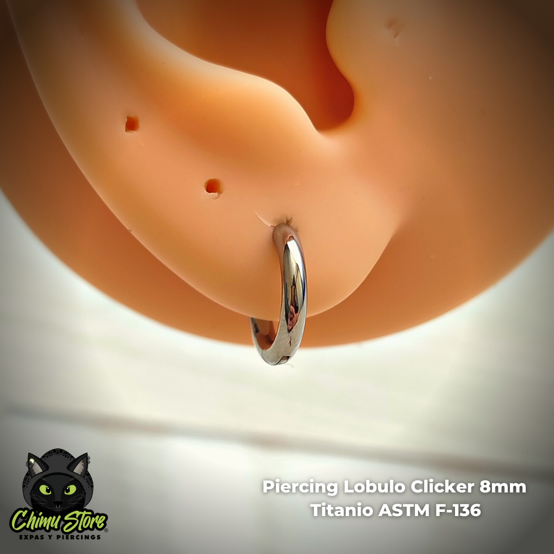 Piercing Lobulo Titanio ASTM F-136 - Liso (1mm;8mm) (20G)