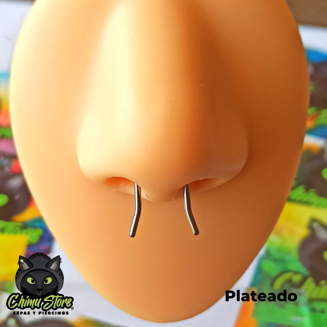 Retainer Titanio ASTM F-136 - Plateado y Dorado (1,2mm;7mm) (16G)