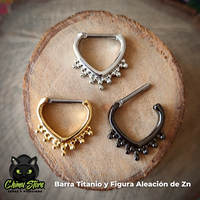 Septum Barra de Titanio G23 - Tribal En Punta (1,2mm;16G)