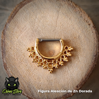 Septum Barra de Titanio G23 - Tribal Muchos Circulitos (1,2mm;16G)