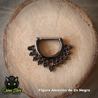 Septum Barra de Titanio G23 - Tribal Muchos Circulitos (1,2mm;16G)