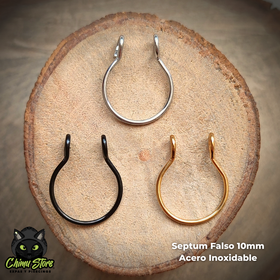 Septum Falso Acero Inoxidable - Tamaño 10mm (16G)