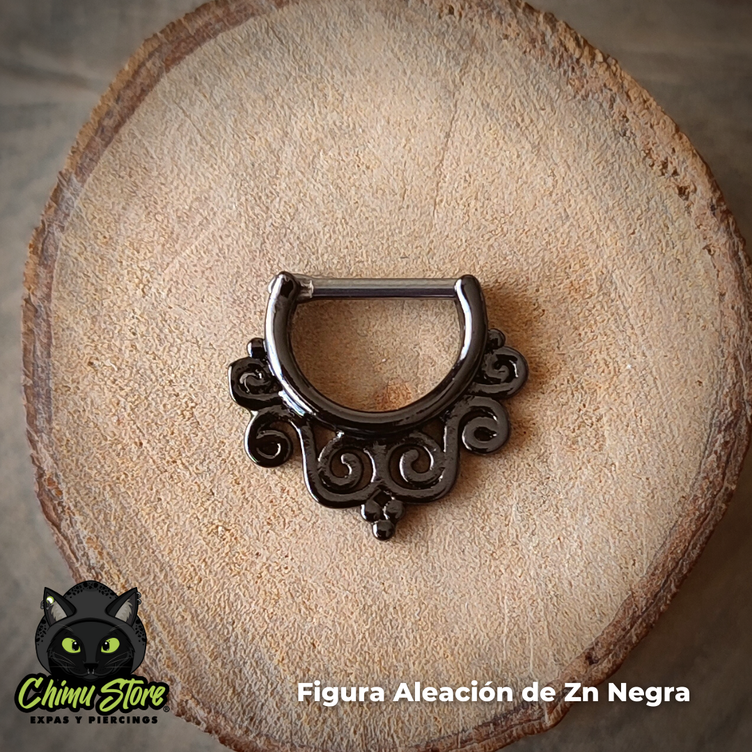 Septum Barra de Titanio G23 - Tribal 6 Onditas (1,2mm;16G)