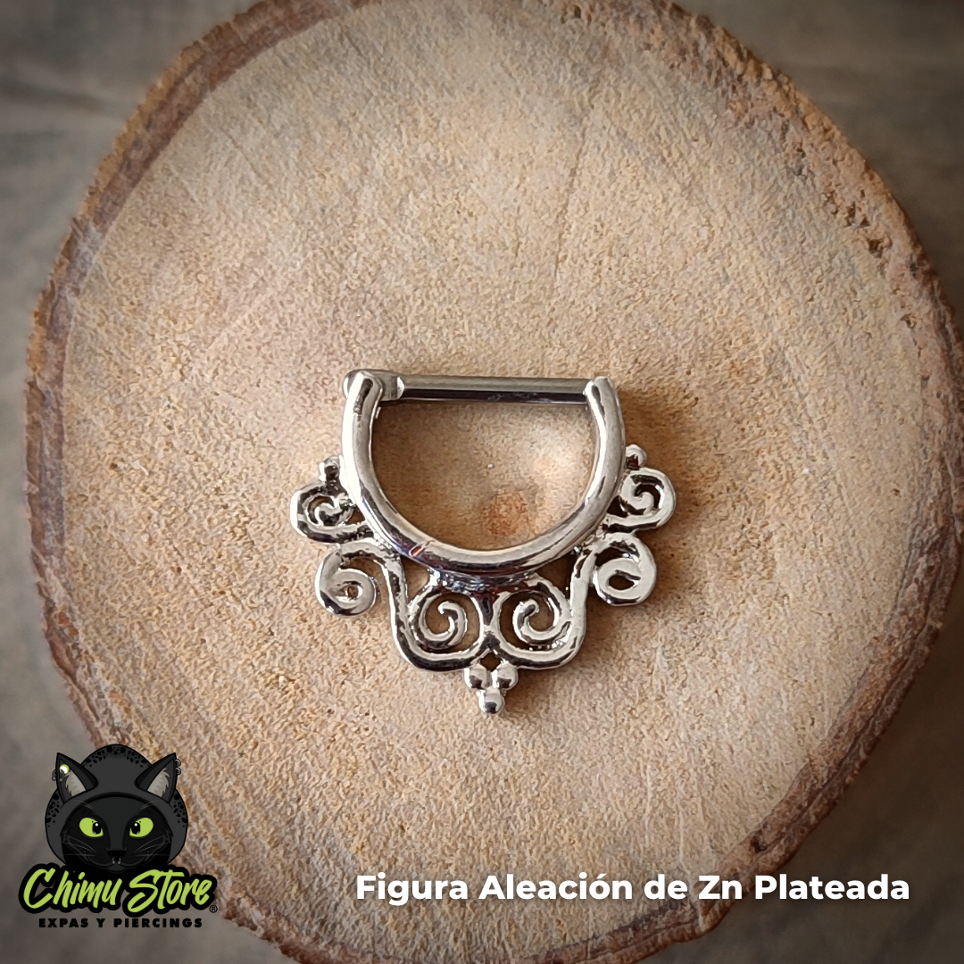 Septum Barra de Titanio G23 - Tribal 6 Onditas (1,2mm;16G)