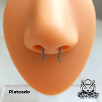 Septum Retainer Acero Inoxidable - Forma de U (1,2mm) (16G)