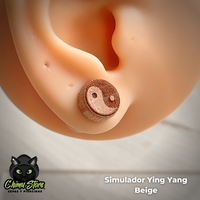 Simulador Acero Inoxidable - Madera 10mm Ying-Yang (1,2mm;6mm) (16G)